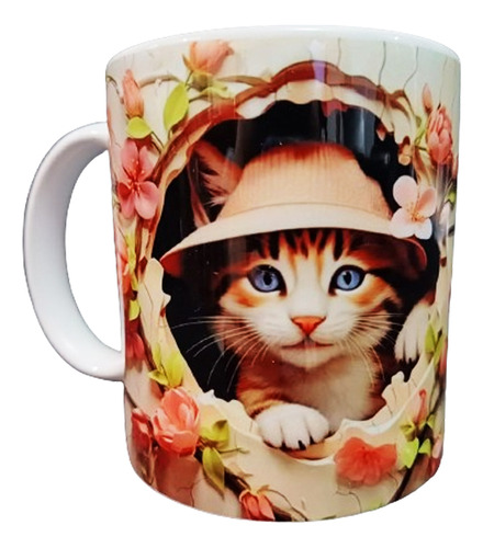 Taza Gato Gatita De Ceramicá Bonito Diseño