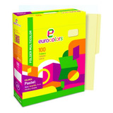 Folder Mapasa Multicolor Pu0033 Carta Amarillo Pastel 100pzs