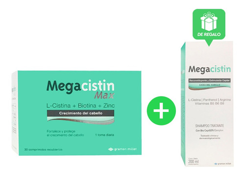 Fortalecedor Cabello Megacistin Max + Shampoo De Regalo