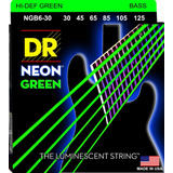 Cuerdas De Bajo Dr Neon Verde 6 Cuerdas 30-125
