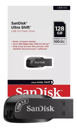 Pendrive 128gb Sandisk Usb 3.2 Gen1 Flash Drive Ultra Shift 