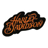 Aplique Bordado Texto Harley Davidson Letra Cursiva