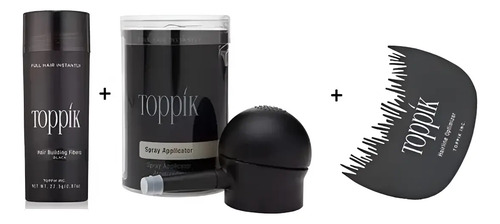 Kit Fibra Capilar Toppik 27.5 Gr -incluye Bombita Aplicadora