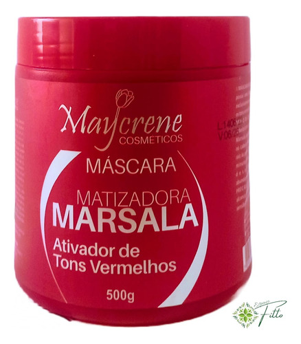 Máscara Matizadora Marsala Ativado Vermelho Maycrene 500g 