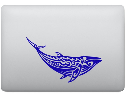 Adesivo De Notebook Baleia Azul Tribal