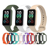 Pulseira Silicone Borracha Para Xiaomi Amazfit Band 7 Cores Cor Laranja