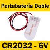 Porta Pilas Doble Bateria Cr2032/2025 Trans 6v Switch Pic Ar