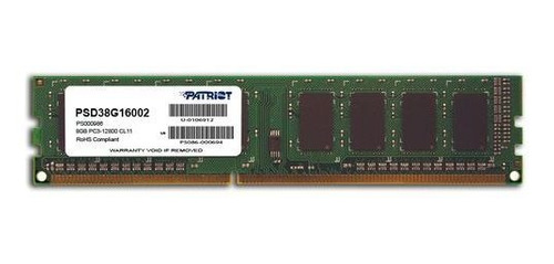 Ram Servidor Patriot 8gb Ddr3 1600mhz Udimm Non-ecc Cl11