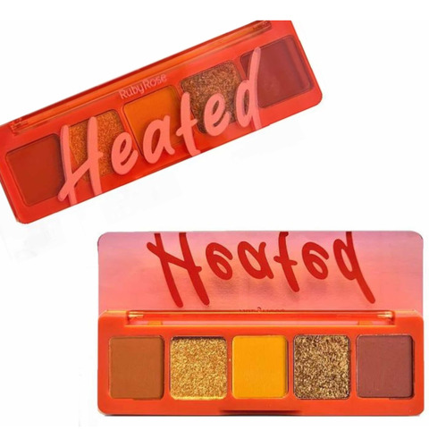 Paleta De Sombras Tons Dourados Heated Ruby Rose