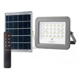 Reflector Led 30 W Frio Con Panel Solar Etheos Y Control 