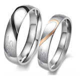 Anillos Argollas Real Love Parejas Novios Enamorados Acero 