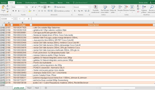 Base De Datos Catalogo Más 20 Mil Productos Tienda Abarrotes