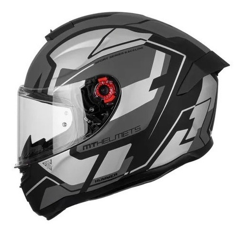 Casco Moto Mt Stinger Hummer  Quality D2 Integral Gris Mate