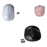 Mouse Sem Fio Multilaser Usb 3 Cores Branco Preto Rosa