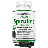 Biooptimal Spirulina Tabletas 100% Usda Organic, De Calidad 