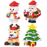 2023 Building Blocks Christmas Toys Sets 4 In 1 Micro Blocks