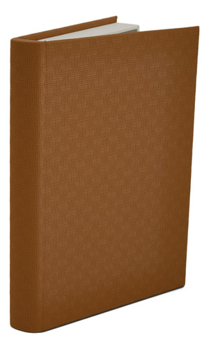Livro-caixa Mdf Com Revestimento Em Pu Caramelo 32cm