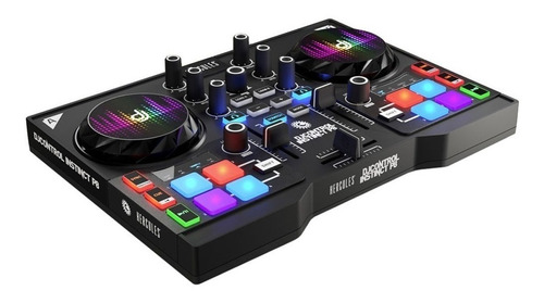 Controlador Dj Hercules Djcontrol Instinct P8 Party Pack Negro De 2 Canales