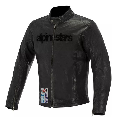 Jm Nuñez Campera Moto Cuero Alpinestars Hutsman Negra