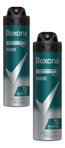Kit X2 Desodorante Rexona Men 150 Ml 72h De Proteccion