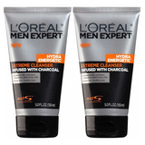 Gel Limpiador Facial Loréal Men Expert Con Carbón 2  Pz