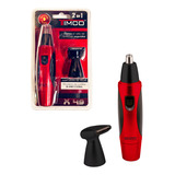 Trimmer 2 En 1 Para Vello De Oreja Y Nariz Timco X-49 Color Rojo