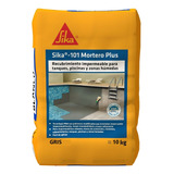 Sika 101 Mortero Plus Gris Recubrimiento X 10 Kg