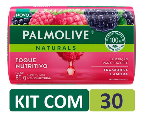 Kit Com 30 Sabonetes Palmolive Naturals Toque Nutritivo 85g