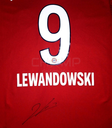 Jersey Autografiado Robert Lewandowski Bayern Munich Munchen