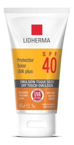 Lidherma Protector Solar Toque Seco Sin Color Fps 40