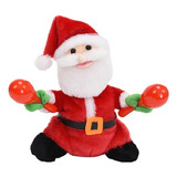 Decoração Natal Enfeite Musical Divertido Papai Noel Dança Cor Vermelho 3 Pilhas Aa