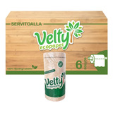 6 Rollos Toalla De Cocina Velty Ecológica 40 Mts 400 Hojas