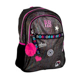 Mochila Infantil Brilhante Com Pompom Bolso Rebecca Bonbon