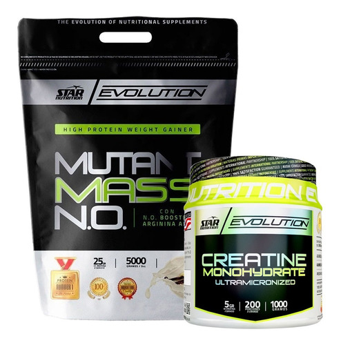 Combo Mutant Mass 5kg + Creatina 1kg Star Nutrition