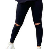 Calça Leg Com Rasgo  Bandagem Feminina Pp,p,m,g Gg