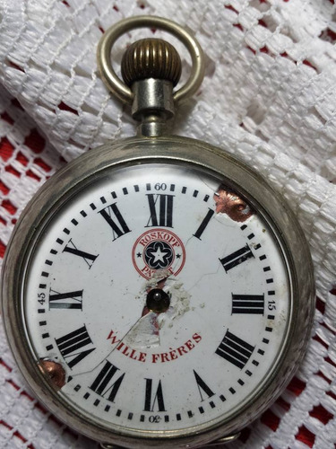 Antiguo Reloj De Bolsillo Roscopf   Funciona Perfecto