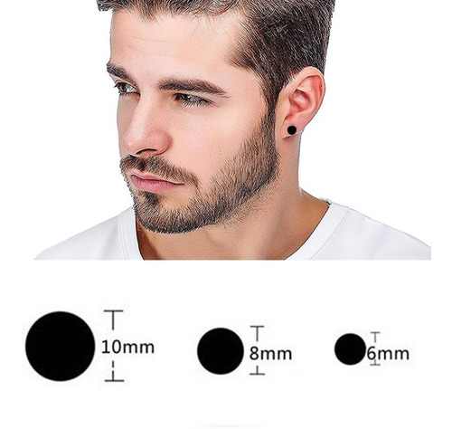 Pendiente De Iman Piercing Expansor Arete Magnetico 8mm