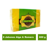 Jabon Artesanal De Algas & Romero 6 Pz De 100 G C/u