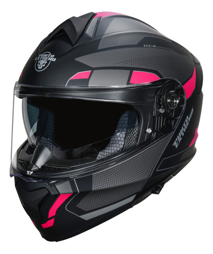 Casco Moto Way 935 Sv Punto Extremo Modular Rebatible Rosa ®