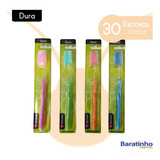 Kit 30 Escova Dental Forte C/ Protetor De Cerdas Dupla Ação