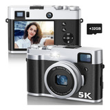 Cámara Digital 5k 48mp Enfoque Automático Vídeo Selfie Compa