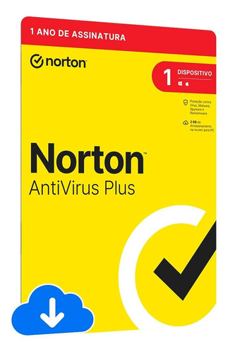 Norton Antivirus 360 Plus Licença 12 Meses Oficial 1 User