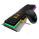 Kit Teclado + Mouse Mecânico Silencioso Abnt2 Gamer Be-700