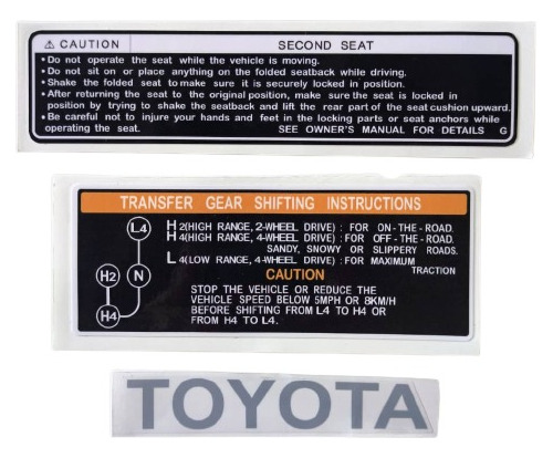 Kit Calcomanias Emblemas Etiquetas Para Toyota Meru Prado Foto 4