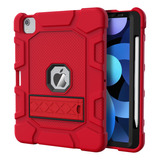 Funda Para iPad Air Generacion 4 Y 5 Resistente Rojo Vivo