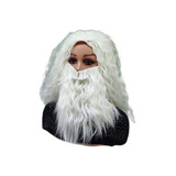 Wig Ondulada Cosplay Rei Ancião Noel Bruxo Mago Feiticeiro