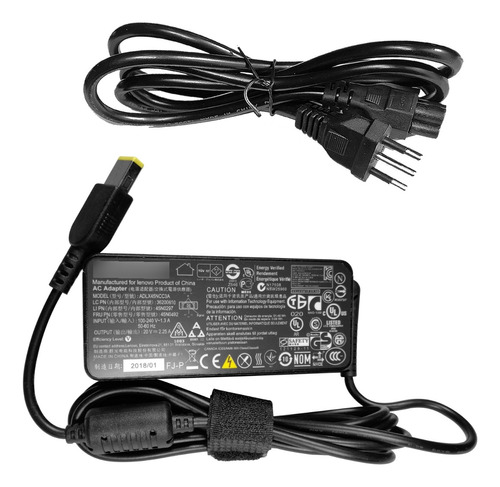 Cargador Ori Lenovo Thinkpad X1 Carbon 2da Gen (20v - 2.25a)