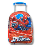 Mochila  Spiderman Hombre Araña Escolar Carro Original 45cm 