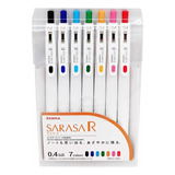 Set Zebra Sarasa R 0.4 Mm - 7 Colores Gel Original Japonés