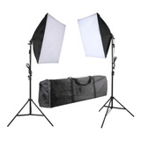 11 Pzas Set  Fotografía E Iluminación Softbox 50x70 C/maleta